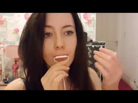 ASMR by Emma Hand Movements Mic Nibbling and Mouth Sounds [intentional] [Female] [soft spoken]