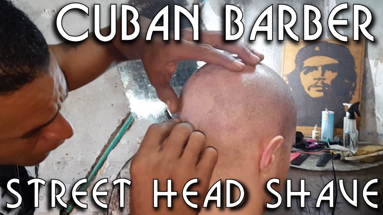 💈 Cuban Street Barber - Head Shave and little massage - ASMR no talking - Honeymoon
