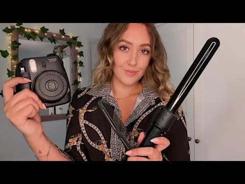 ASMR Styling Your Hair (Hair Curling/Styling/Brushing) Rude Personal Attention