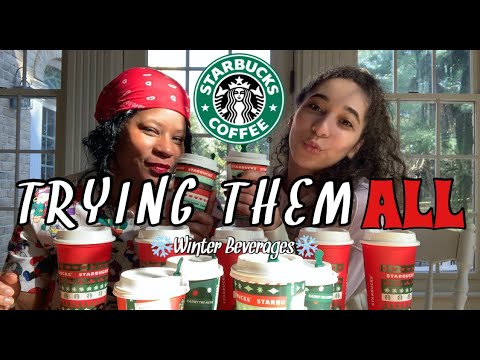 My Mom and I Try EVERY 2020 Winter Handcrafted Beverage From STARBUCKS...