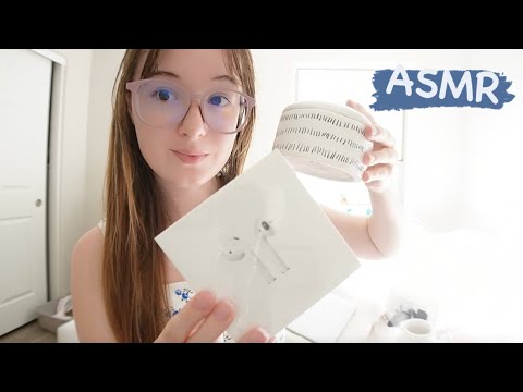 ASMR tapping on white items🤍  (MUDIX Movie Projector Native)