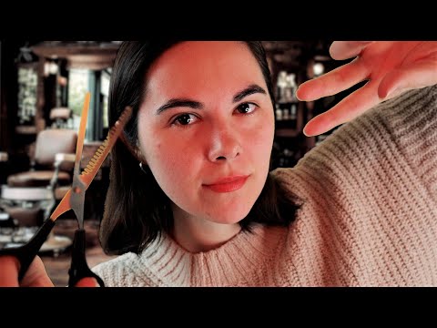 ASMR Haircut Roleplay ✂ Scalp Massage, Scissors, Spray Bottle