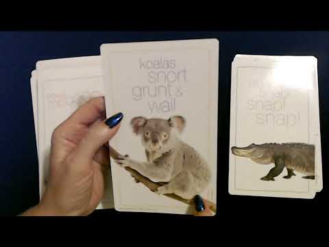 ASMR | Reading Animal Cards / Tapping / Word Repetition (Whisper)