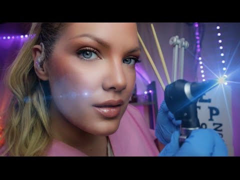 ASMR 👂Unclogging Your Ears👂 | Fishbowl Effect, Otoscope Inspection, Ear Cleaning, Hearing Test