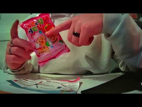 ASMR unboxing japanese candy