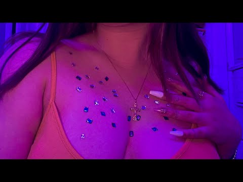 ASMR 🔥CHEST TOUCHING {jewel scratching+tapping}