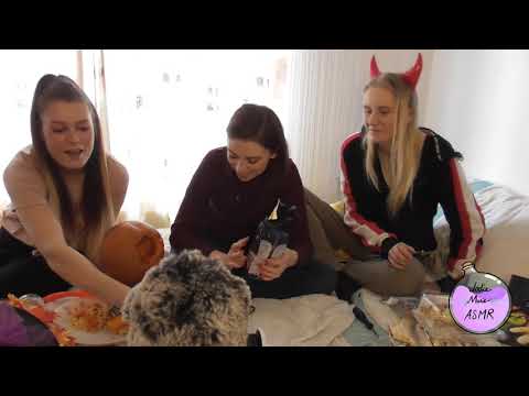 ASMR- HalloweenTriggers with guests/Includes Giggles/Eating Halloween treats