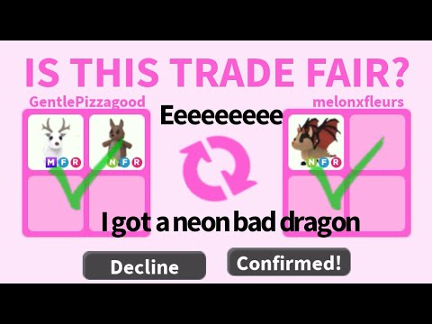 Oh my gosh!!😲 I got a neon bat dragon! 🦇🐉 | Adopt me trading proofs video