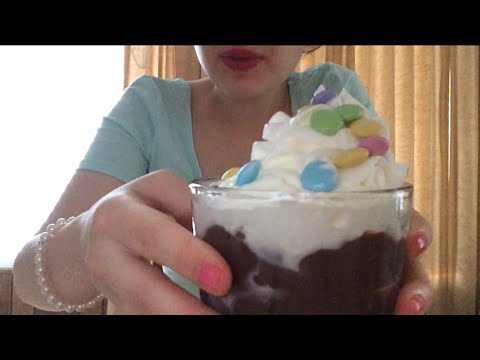 ASMR Eating Turkey Sandwich and Potato Chips, Vitamin Water, and Chocolate Pudding