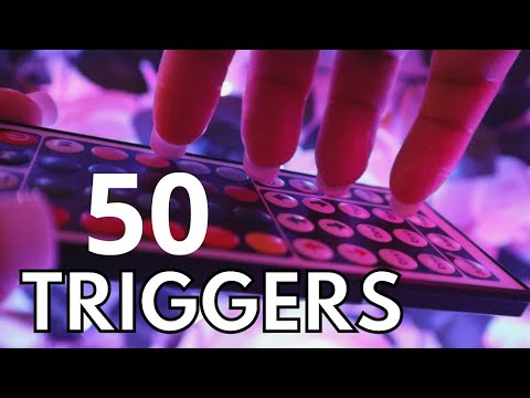 ASMR 50 Triggers - Tapping, Scratching, Personal Attention, Lid Sounds, ETC - Whispering