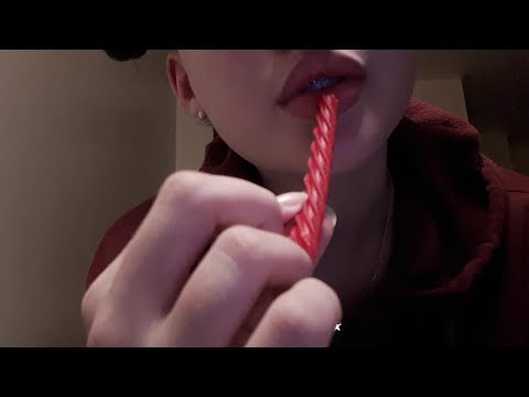 Asmr- Red vines~! Mouth & Eating sounds  ♡