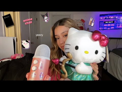 🎀ASMR🎀|makeup,clothes,hello kitty+more|🌸(whispers)🌸