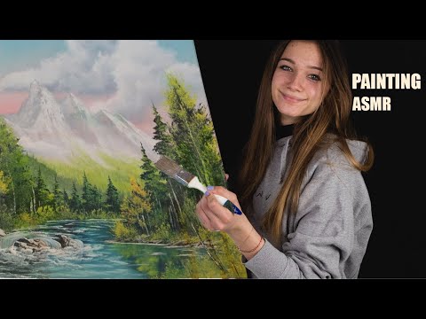 ASMR - RELAXING PAINTING (Bob Ross style)