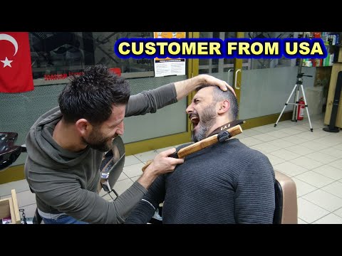 Turkish Barber Soner Toksen Massage 💈 Neck Crack 💈 Asmr Head, Back, Arm, Ax, Palm, Face, Ear massage