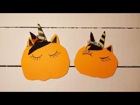 ASMR Halloween Unicorn Pumpkin Craft Tutorial 🎃 (Softspoken)