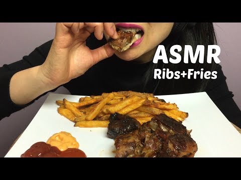 ASMR Ribs + Fries (Eating Sounds) | SAS-ASMR