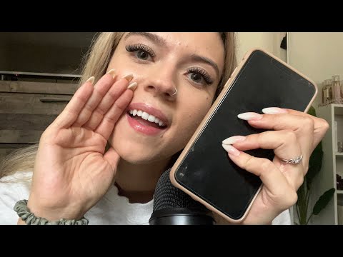 ASMR| Long Nail Tapping, Wood, Leather & More Triggers