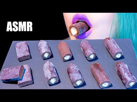 ASMR: CREAMY FILLED CHOCOLATE BARS | Crunchy Chocolate Snacks 🍫 ~ Relaxing Eating [No Talking|V] 😻