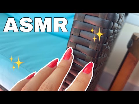 ASMR outdoor build up tapping/scratching + camera tapping + background noise
