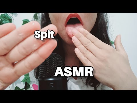 asmr ♡ Spit painting + mouth sounds 👄+ Chewing gum , Satisfying , Fast & aggressive , No talking ♥️💫