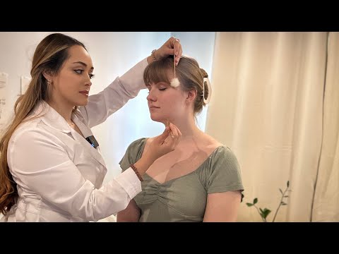 ASMR Cranial Nerve Exam & Spine Assessment with Skin Cracking Therapy to Treat Migraines | Roleplay