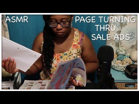 ASMR | PAGE TURNING | THOUGH SALE ADS | WRITING DOWN GROCERY LIST #2