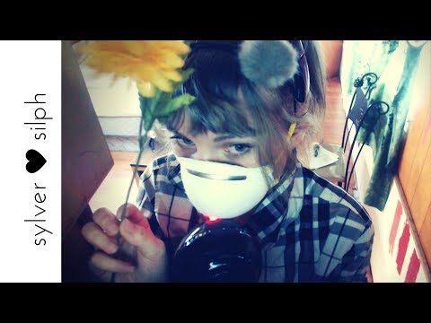 let's get to 700 subs today! ASMR mouth sounds with a medical mask & a cute flower
