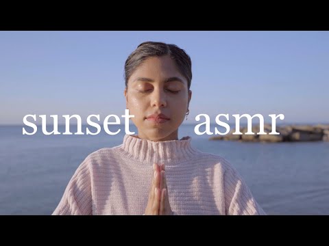 ASMR Healing Meditation at Sunset☀️ 🌊  (chakra balancing, affirmations, aura clearing, ocean sounds)