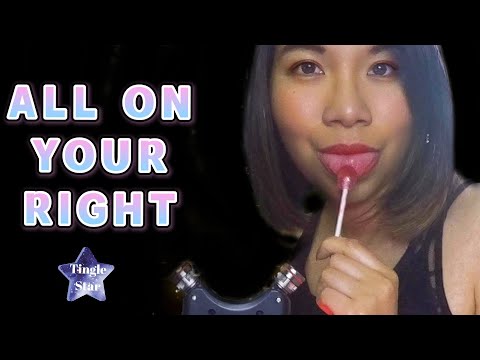 ASMR LOLLIPOP MOUTH SOUNDS - BUT ONLY ON YOUR RIGHT SIDE! ➡️🍭 [Tingle Star Exclusive Teaser]