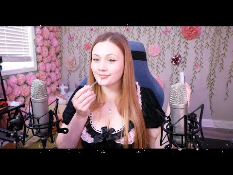 ASMR Lip Gloss Kisses and Mouth Sounds w/ Rambles