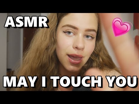 ASMR Repeating MAY I TOUCH YOU + Hand Movements 😴💗 | Inaudible Whispering