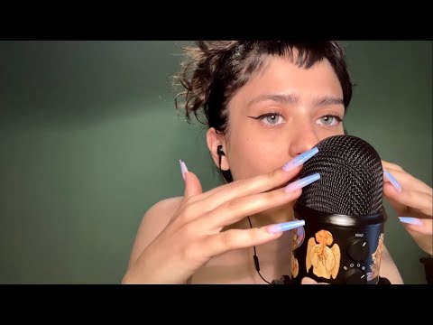 asmr ✧ mouth sounds con visual, mic scratching y brushing