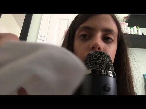 ASMR| getting something out of and cleaning your eye (repeating super tingly words)