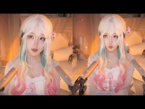 ASMR Sweet Night with Ear Massage, Blowing & Whisper Relax