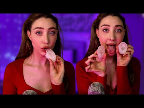 ASMR SILICONE EARS EATING 😍 SPIT PAINT AND MORE | TINGLE OVERLOAD!