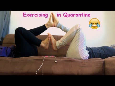 ASMR Bicycle Legs?! 😂 Exercising During Quarantine (COUCH SOUNDS) and Then Eating Funyuns HAHAHA!