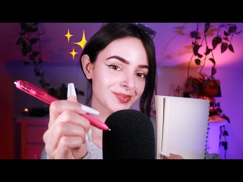 ASMR Whispering, Tracing & Writing Your Favourite Trigger Words ✨ Close Your Eyes & Get Sleepy ✨ Pt1