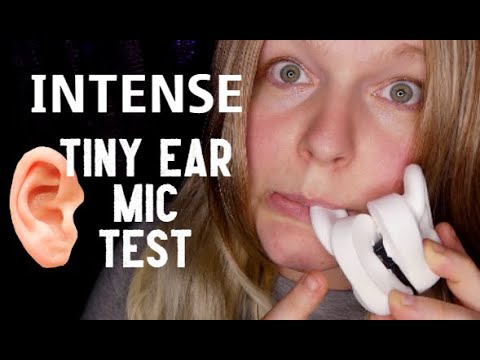 ASMR INTENSE Tiny Ear Mic Test, Deep Mouth Sounds💦Triggers.