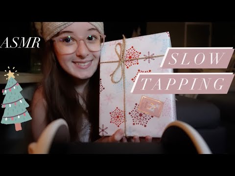 ASMR Slow Tapping😴 (Christmas Items)🎄 w/3dio!