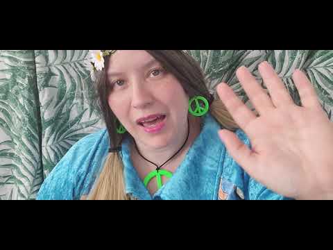 ASMR HIPPY HEALING !  Relaxing and Peaceful - Plucking away those negative vibes!