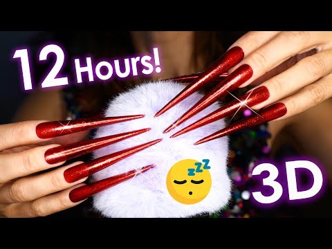 12 Hours of Pure 3D Head Massage & Scratching to Make You SLEEP All Night Long 😴 No Talking ASMR