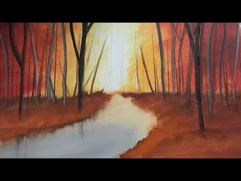 Acrylic Painting Time-Lapse | Autumn 🍂