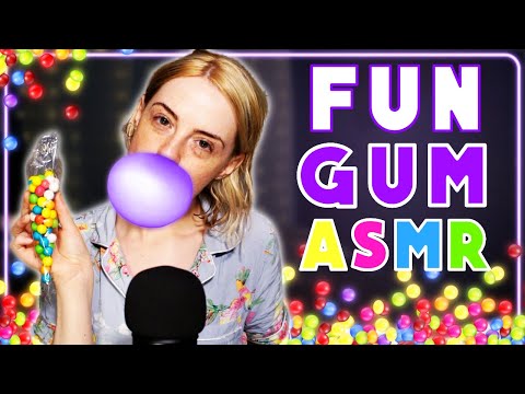[ASMR] Super Fun Gum Chewing and Bubble Blowing Sounds!!