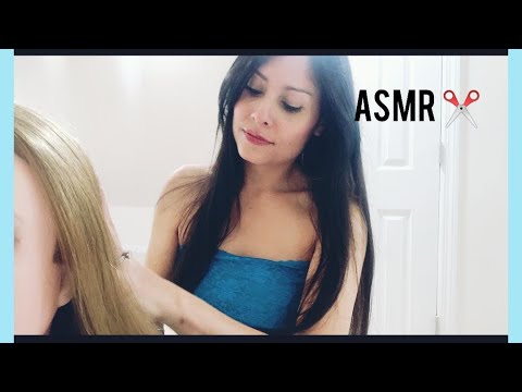 ASMR~ Brushing and Haircut Salon Roleplay