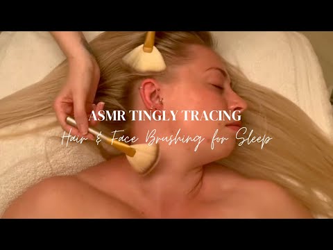 ASMR Soft Touch Face & Hair Brushing on the Beautiful Becca | Nape Attention & Scalp Check for sleep