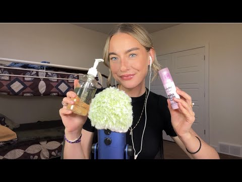 ASMR ✨ my current makeup & skin care favourites (100% whispered with tapping)