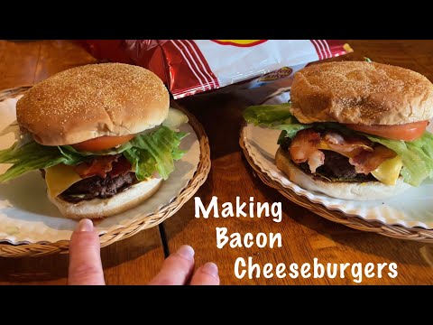 ASMR Request/Making Bacon Cheeseburgers (No talking) Frying sounds! Building a burger.