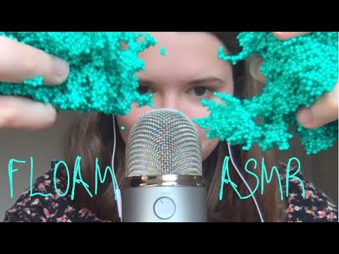 CRUNCHY FLOAM SLIME ASMR (Crunchy & Sticky Sounds + Floam on the Microphone)