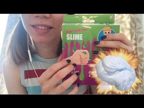 ASMR | Making and playing with 3 slimes + floam