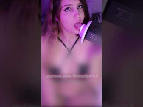 #Shorts ASMR 🍇 Exclusive preview | Ear licking for my gamers 🍇 3DIO #ASMR #bikini